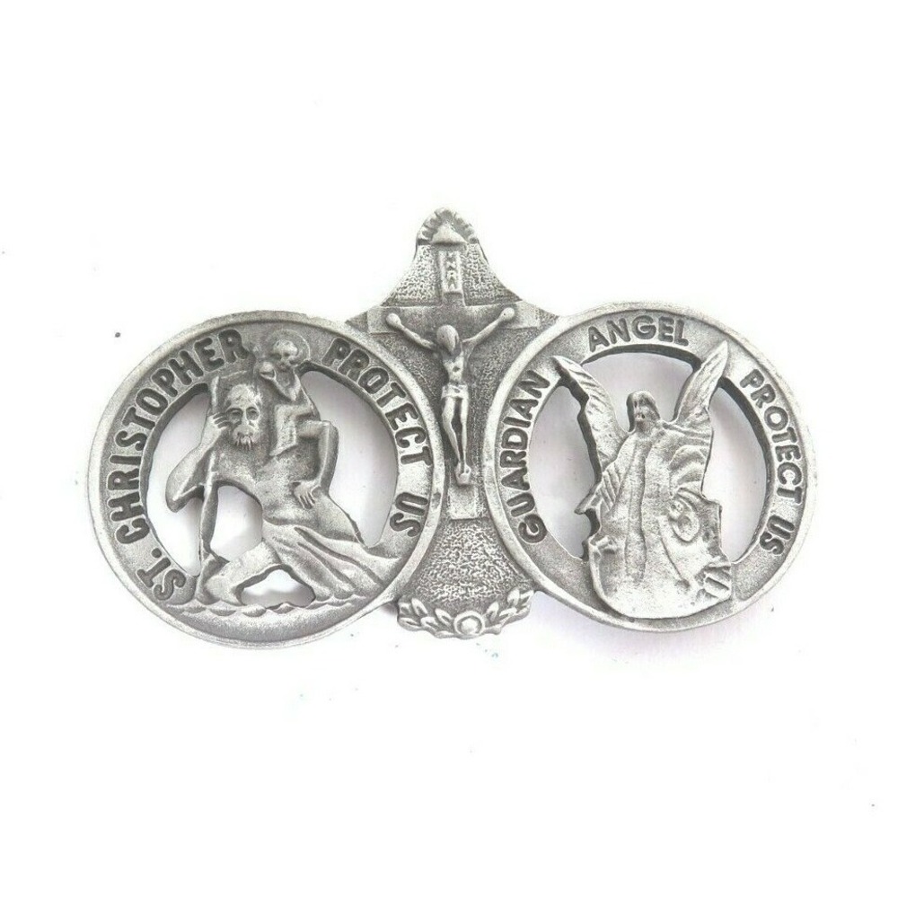 St.Christopher Protect Us PATRON SAINT OF‎ TRAVEL Car Motorcycle Ornament